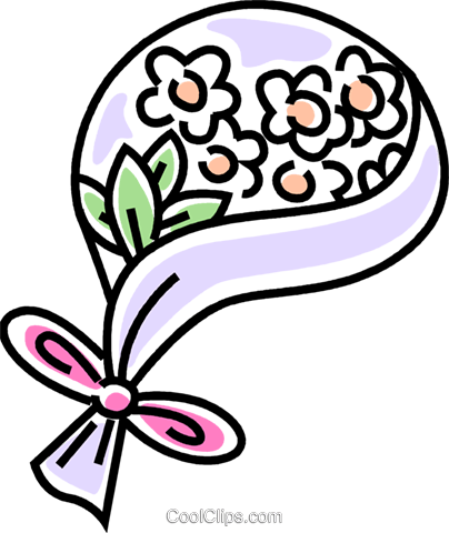 Wedding Bouquet Royalty Free Vector Clip Art Illustration - Wedding (404x480)