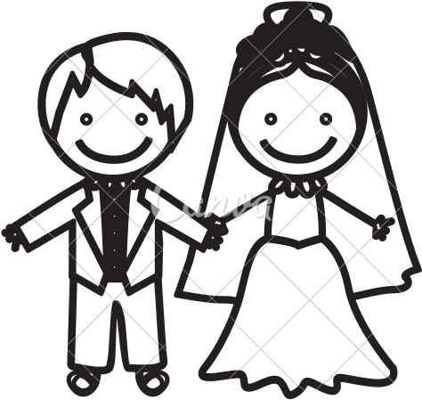 Sketch Silhouette Married Couple Icon - Married Couple Drawing (550x550)