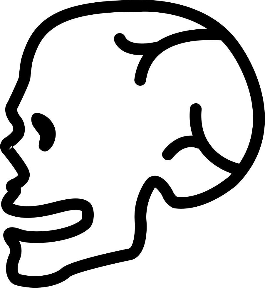 Human Skull Side View Comments - Cartoon Skull Side View (902x981)