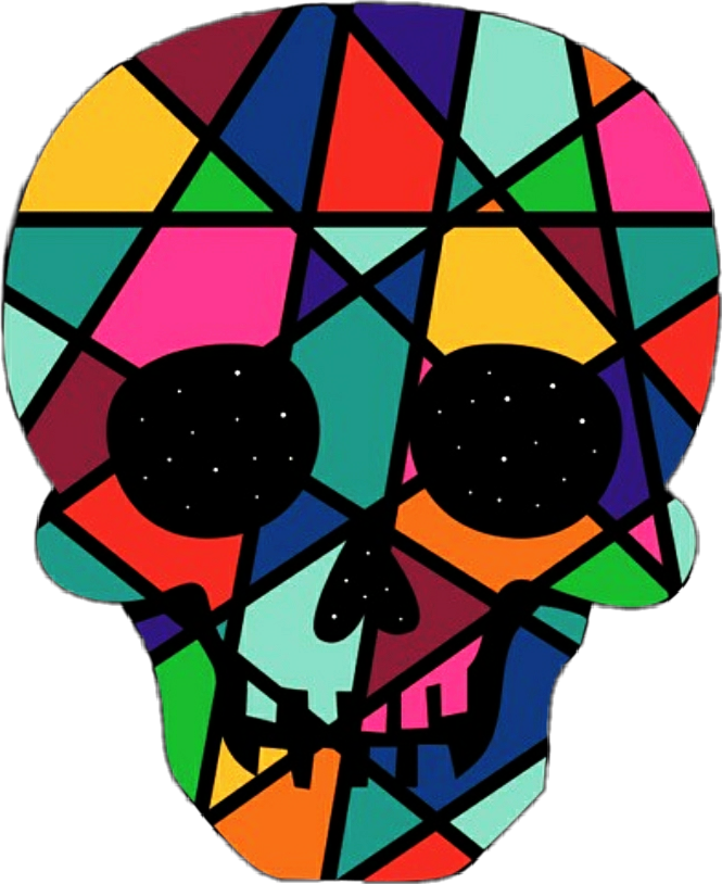Skull Head Human Face Humanface Humanhead Colorful - Andy Westface 'faith' Canvas Art (665x814)