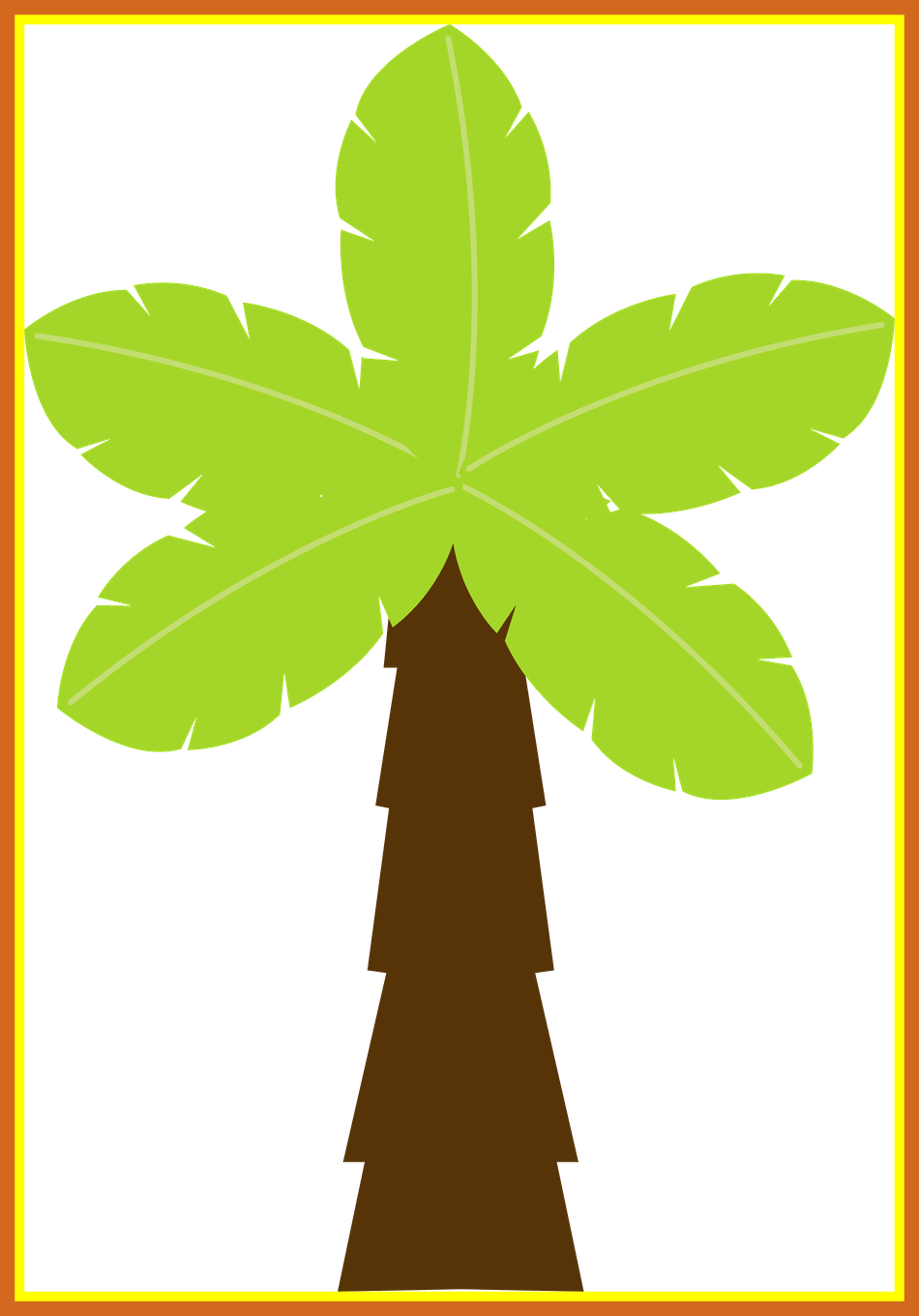 Coconut Tree Coconut Tree Clipart Png Unbelievable - Molde De Palmeira Em Eva (950x1361)