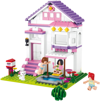 Summer House - Sluban Building Blocks Girls Dream Serie Holiday Home (700x614)