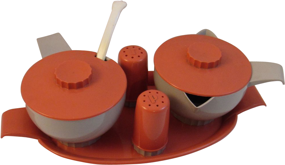 Federal Tool Corp Pink Grey Sugar, Creamer, Salt & - Saucepan (989x989)