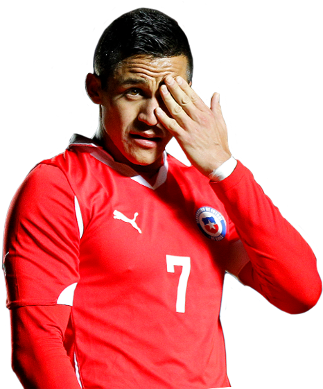 Alexis Sánchez 2014 Fifa World Cup Chile National Football - Alexis Sanchez Chile Png (485x580)