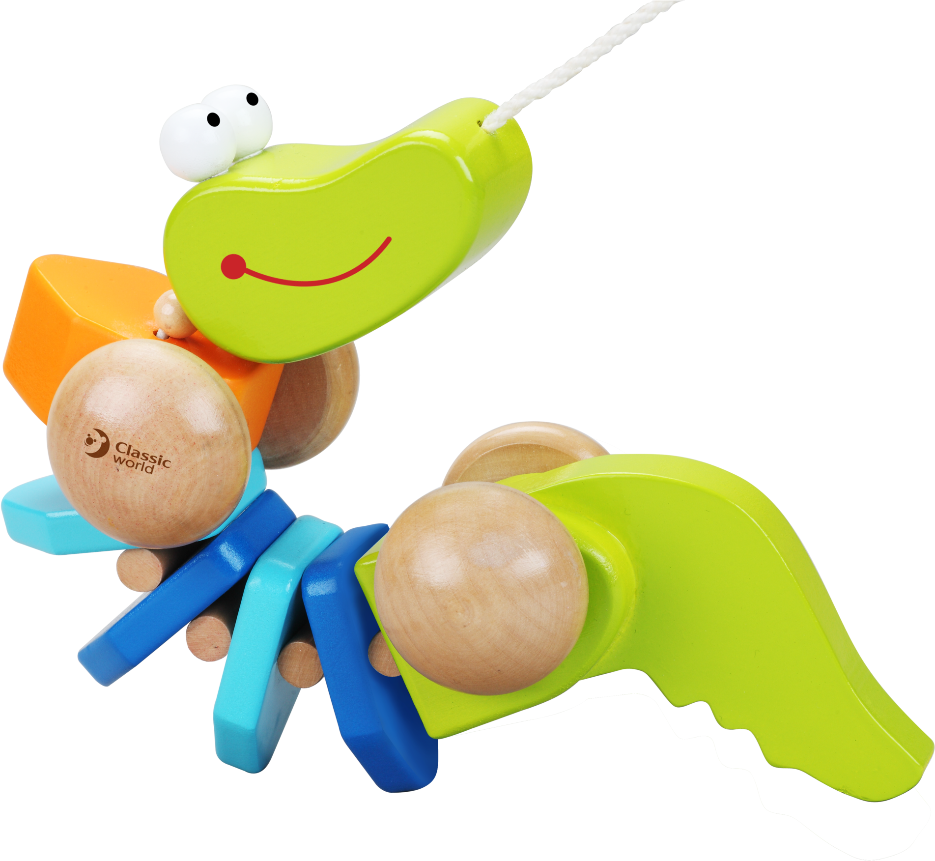 Pull Along Crocodile - Classic World Cw3301 Pull Crocodile Toy (2048x1974)