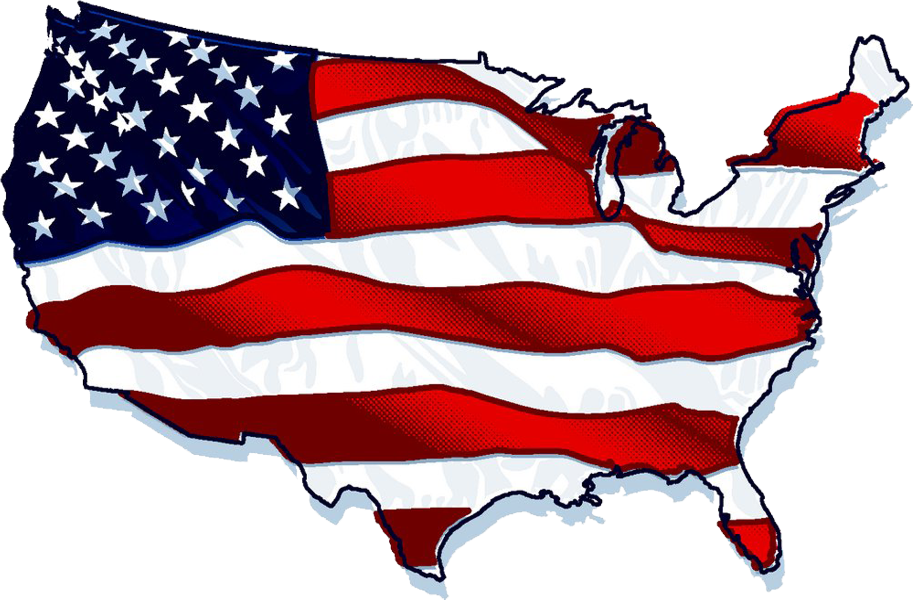 Flag Of The United States Shape - Flag Of The United States Shape (2362x2362)