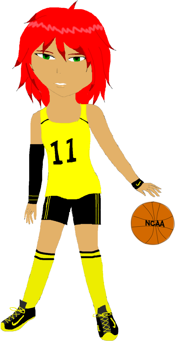 Female Basketball Player By Tumoki - Cartoon (686x1163)