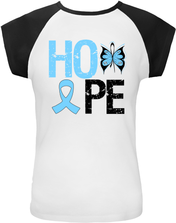 Graves Disease Hope Butterfly White And Black Cap Sleeve - Prostate Cancer Awareness Products (480x480)