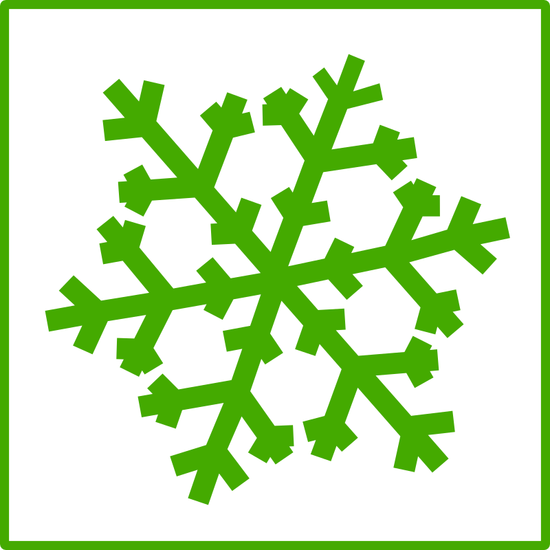 Green Snowflake Clip Art Download - Flocos De Neve Verde (800x800)