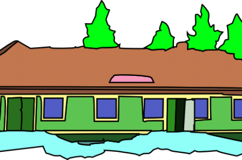 Barangay Health Center Clip Art Alternative Clipart - School Building Clip Art (472x312)