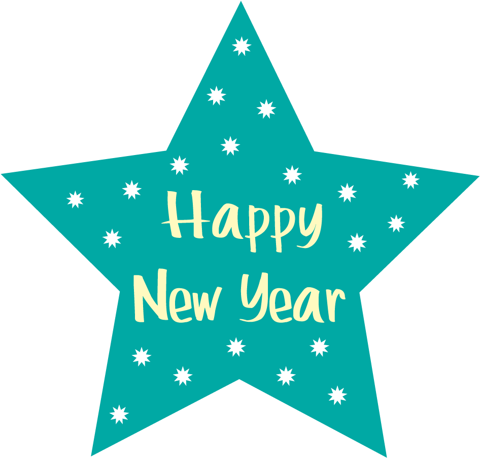 New Years Clipart - Happy New Year Star (963x917)