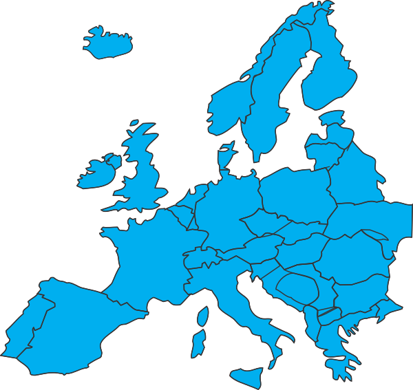 Europe Clipart Frames Illustrations Hd Images Photo - Simple Europe Map Vector (600x567)