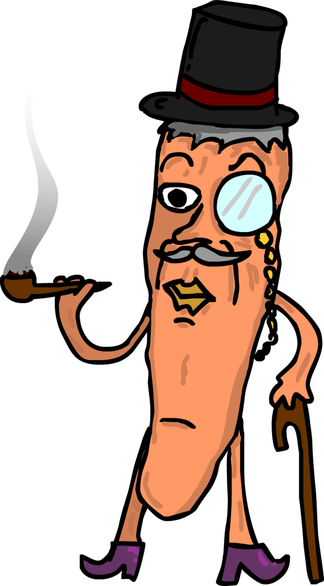 Posh Carrot By Agent244 - Cartoon (665x1202)