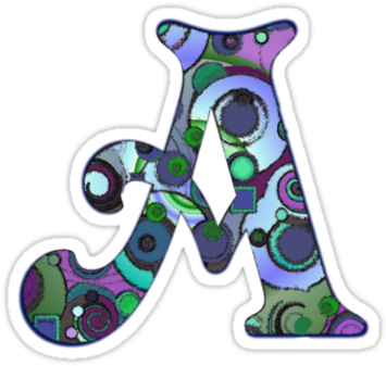 The Letter A Sticker By Gretzky 3” X 4” Vinyl Sticker - Der Buchstabe A Postkarte (375x360)