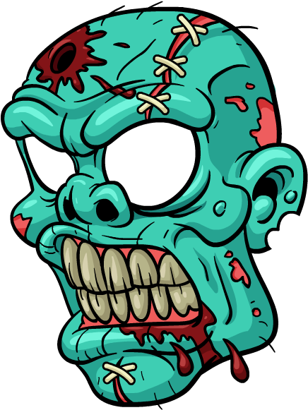 Zombie Stickers Messages Sticker-2 - Cartoon Zombie Tattoo (618x618)