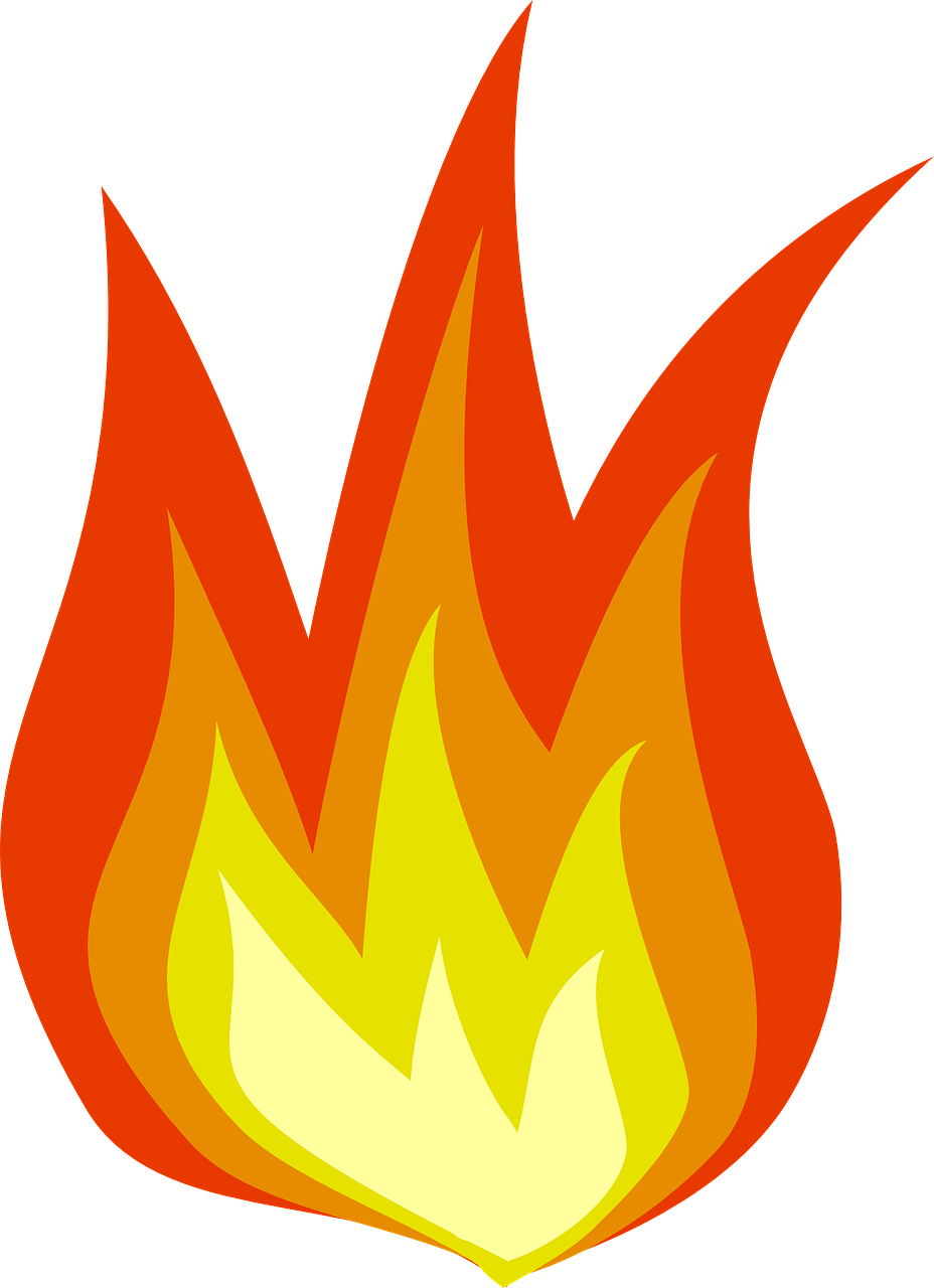 Fire Flames Hot Heating Orange Png Image - Cartoon Fire (928x1280)