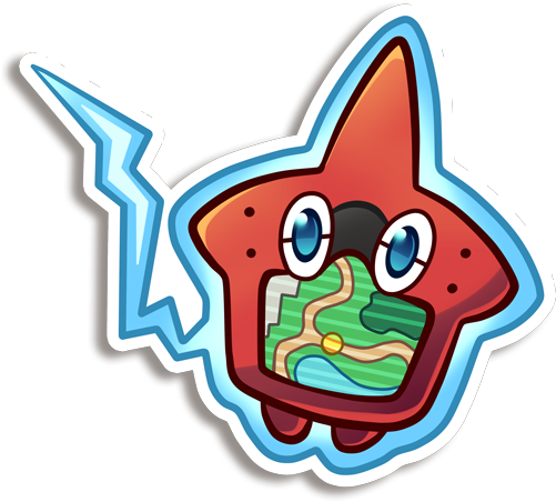 Rotom Dex Vinyl Sticker - Rotom Pokemon (500x500)