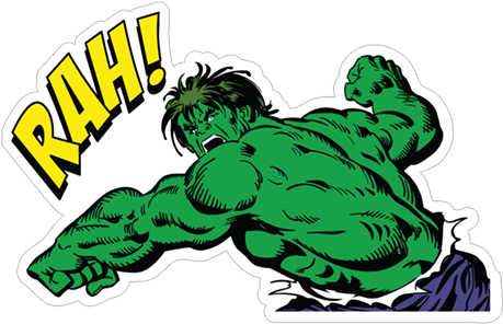 Sticker 16 From Collection «marvel Heroes» - Marvel Hulk Langarmshirt, Jungen, Größe: 140, Grau (490x317)