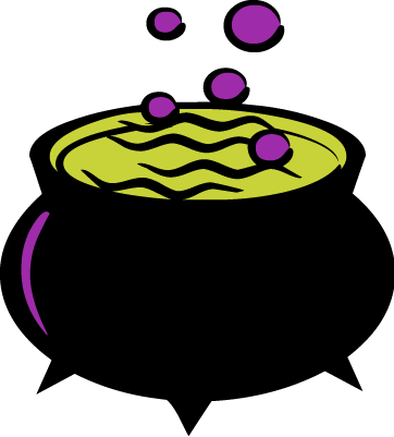Halloween Cauldrons Clipart - Cauldron (362x401)