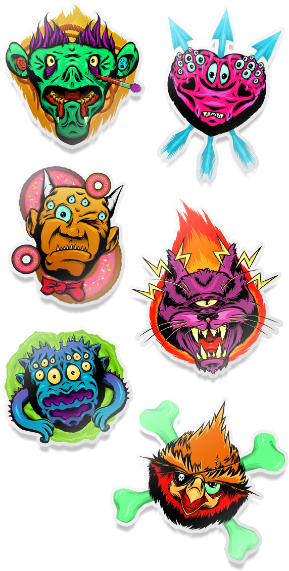 Each Of Us Took Turns Drawing Parts Of The Monster - Cartoon (600x1168)