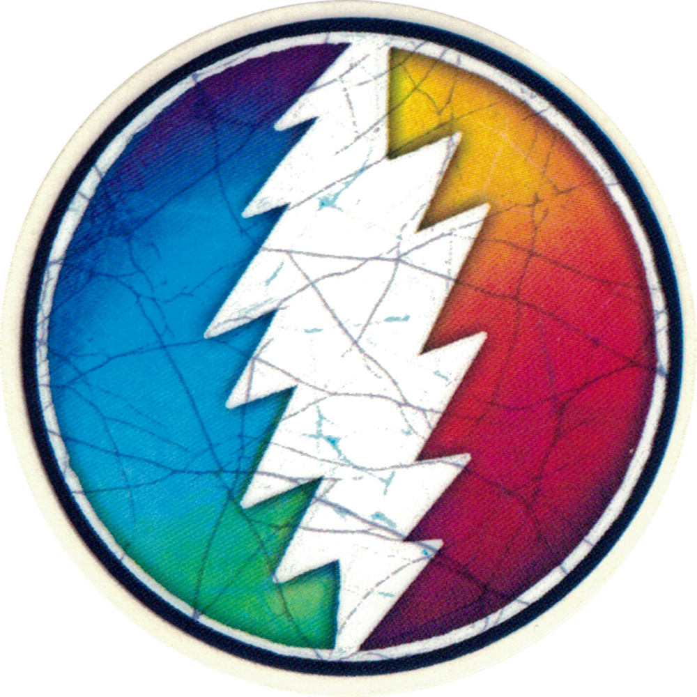 Grateful Dead Rainbow Lightening Bolt - Bumper Sticker (1000x1000)