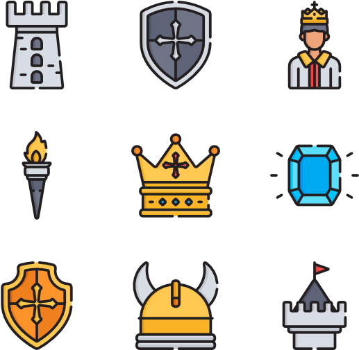 Medieval - Castle Icon Png (600x564)