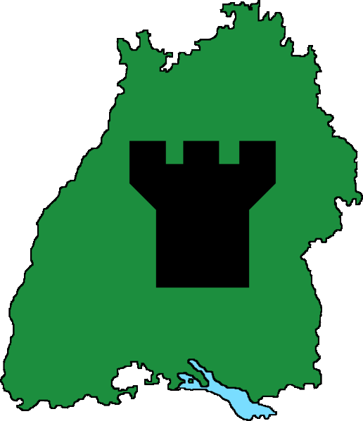 Dellmensingen Castle - Baden Württemberg Map Vector (516x599)