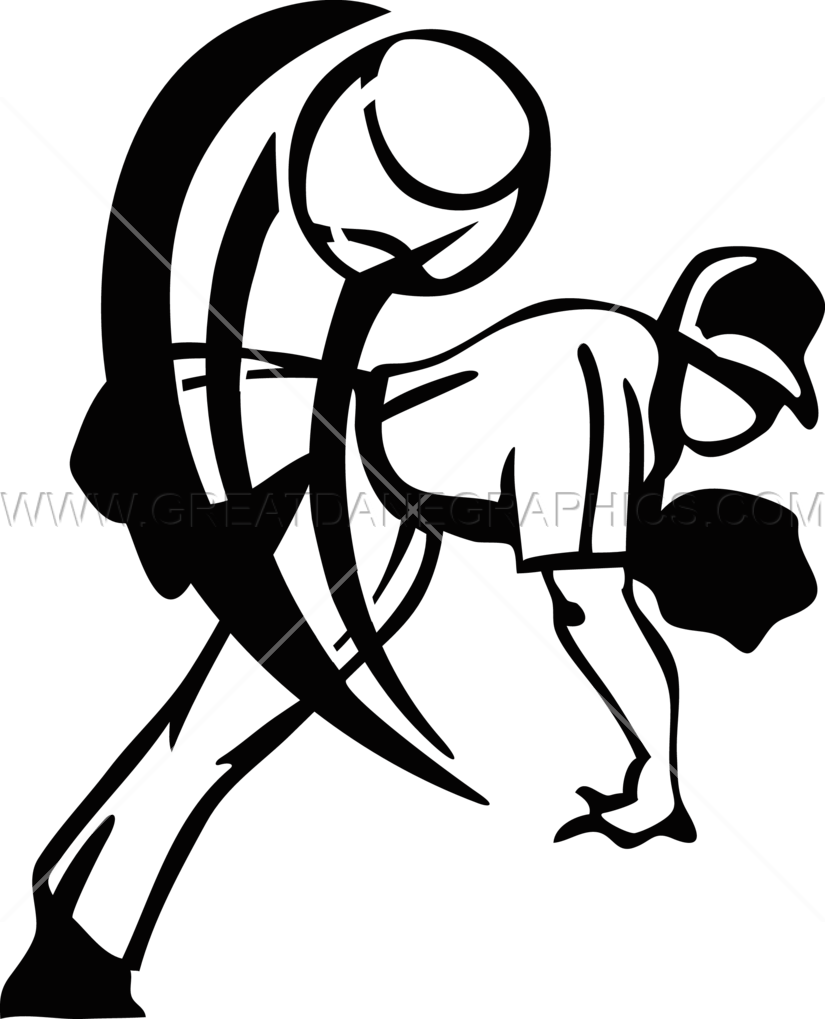 Png Black And White Production Ready Artwork For - Pitcher (825x1019)