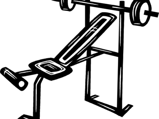 Exercise Bench Clipart Bar Weight - Weight Set Clip Art (640x480)