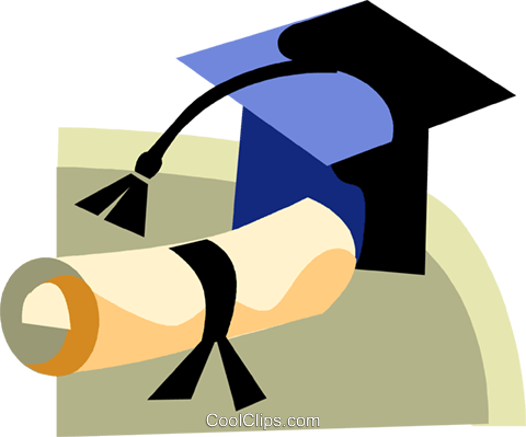 Graduation Cap And Diploma Royalty Free Vector Clip - Diploma (480x399)