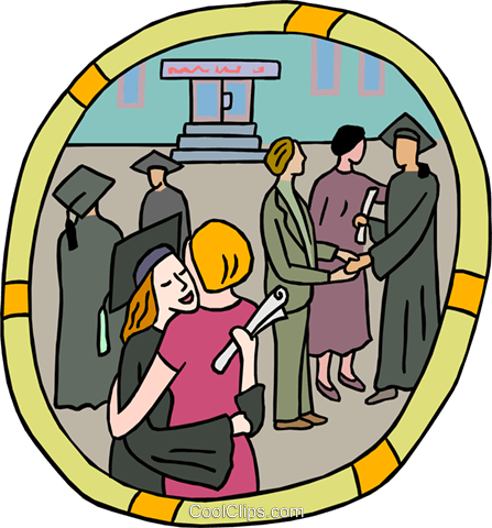 Education, Graduation Ceremonies Royalty Free Vector - Cartoon (447x480)