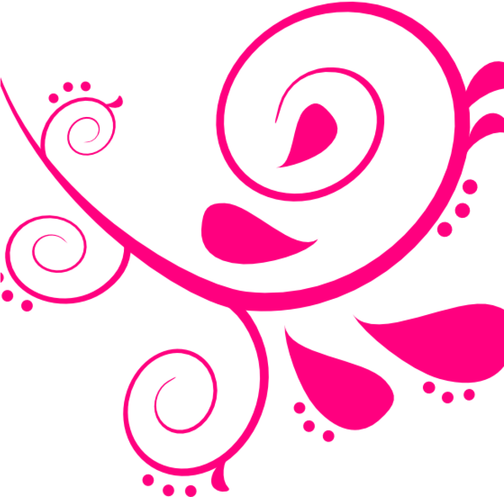 Swirls Clip Art Pink Left Swirl Clip Art At Clker Vector - Swirl Vector Png Pink (1024x1024)