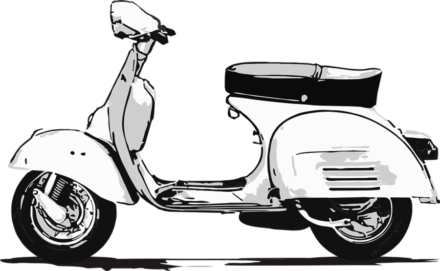 Download Vespa Png Clipart Vespa Gts Piaggio Scooter - Vespa Clip Art (900x555)