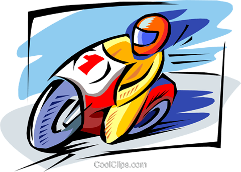 Racing Motorcycle Royalty Free Vector Clip Art Illustration - Racing Motorcycle Royalty Free Vector Clip Art Illustration (480x342)