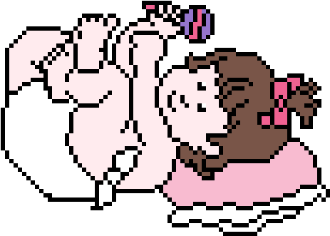 Baby Girl Holding Rattle - Baby Girl Holding Rattle (600x600)