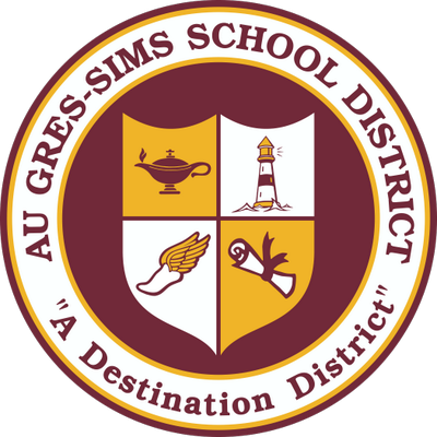 Au Gres-sims Schools - Au Gres Sims Wolverine (400x400)