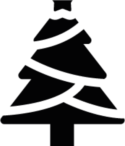 Christmas Tree Silhouette Vector Png (640x480)