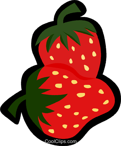 Strawberry, Fruit Royalty Free Vector Clip Art Illustration - Fruit (397x480)