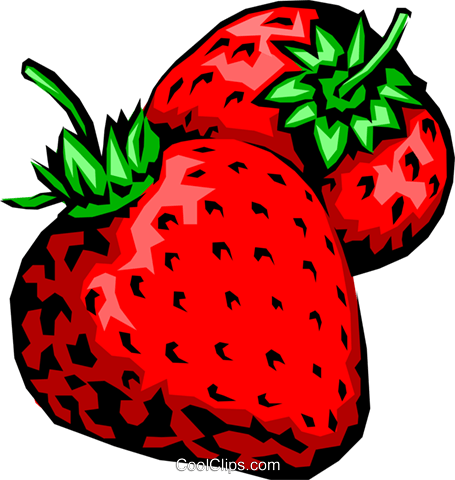 Strawberries Royalty Free Vector Clip Art Illustration - Strawberry (455x480)