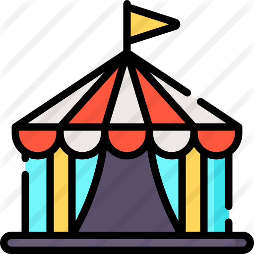Circus Tent Free Icon - Circus Tent Free Icon (512x512)