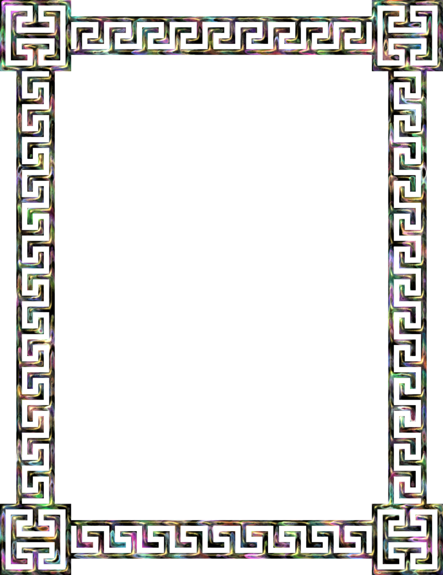 Greek Border Clip Art Clipart Borders And Frames Meander - Greek Key Frame (900x1167)