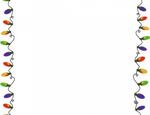 Christmas Lights Border Clip Art - Christmas Light Clipart Border (520x400)