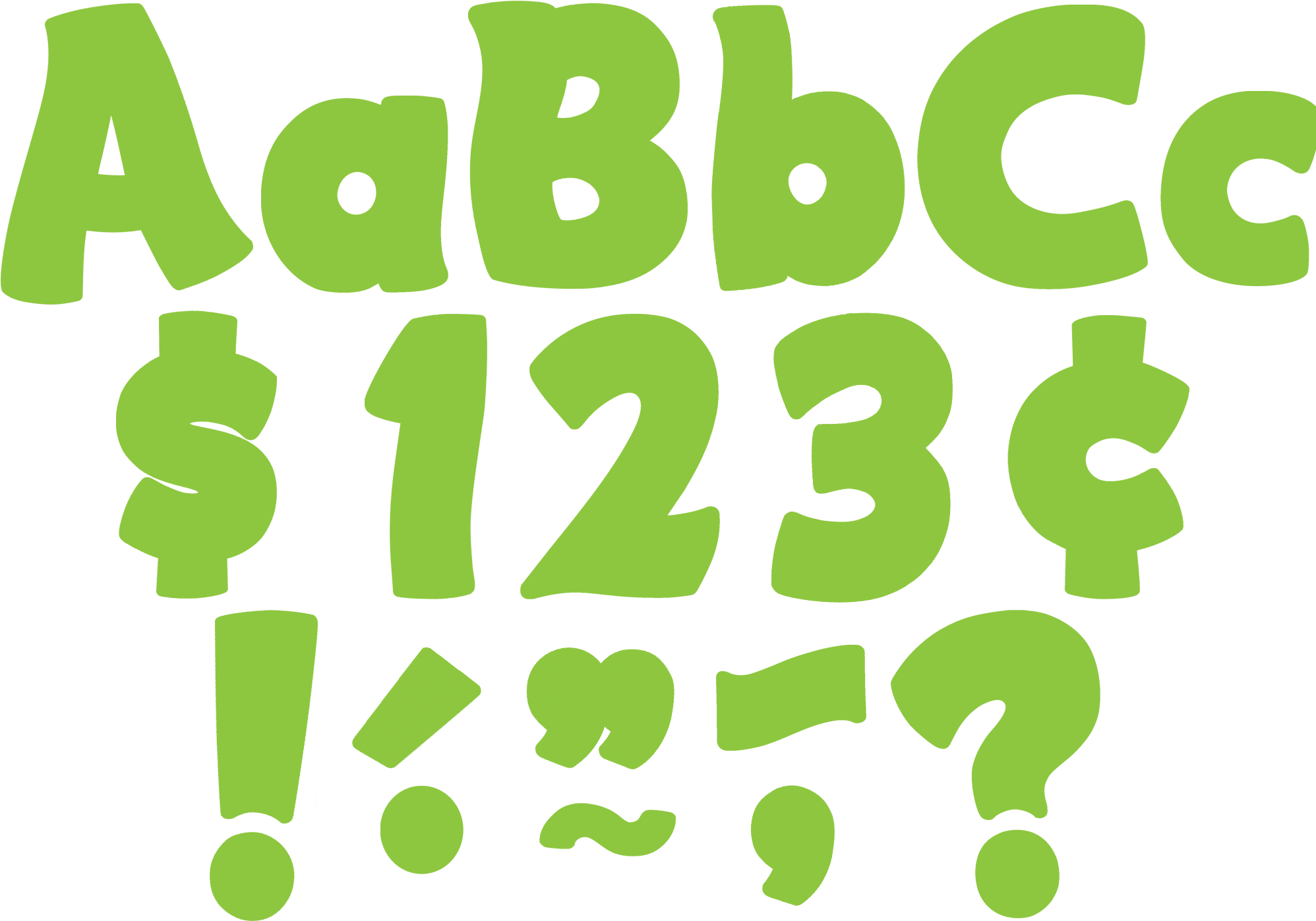 Lime Funtastic 4" Letters Combo Pack - Black Funtastic 4" Letters Combo Pack (2000x1407)