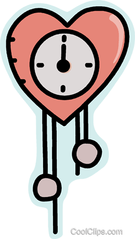 Valentines Day Clock Royalty Free Vector Clip Art Illustration - Student (272x480)