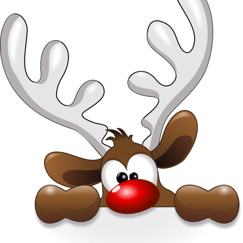 Reindeer Clipart Free Funny Animals Cyberscooty Animations - Funny Reindeer Throw Blanket (1024x1024)