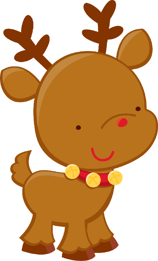 Reindeer Clipart Beach - Rena De Natal Desenho (545x900)