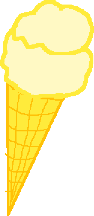 Vanilla Cone - Ice Cream Cone (1400x1400)