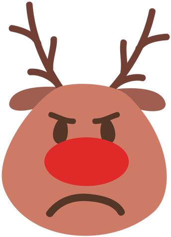 Reindeer Clipart Angry - Angry Reindeer (512x512)