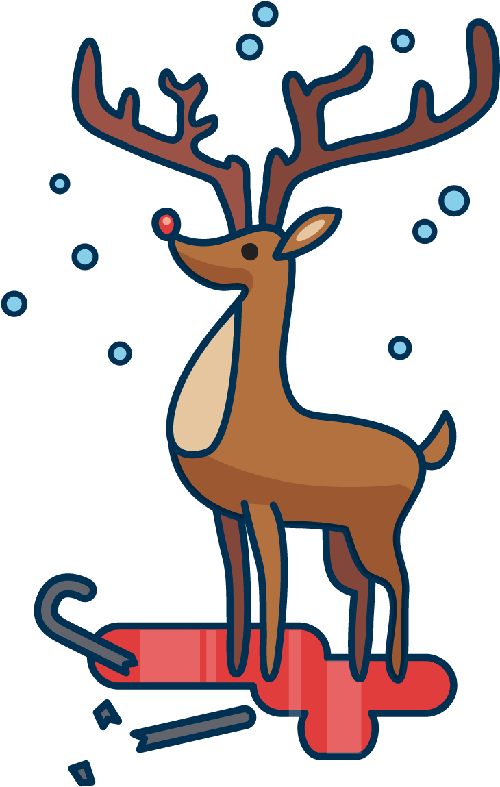 Clipart Snow Reindeer - Reindeer (760x1171)
