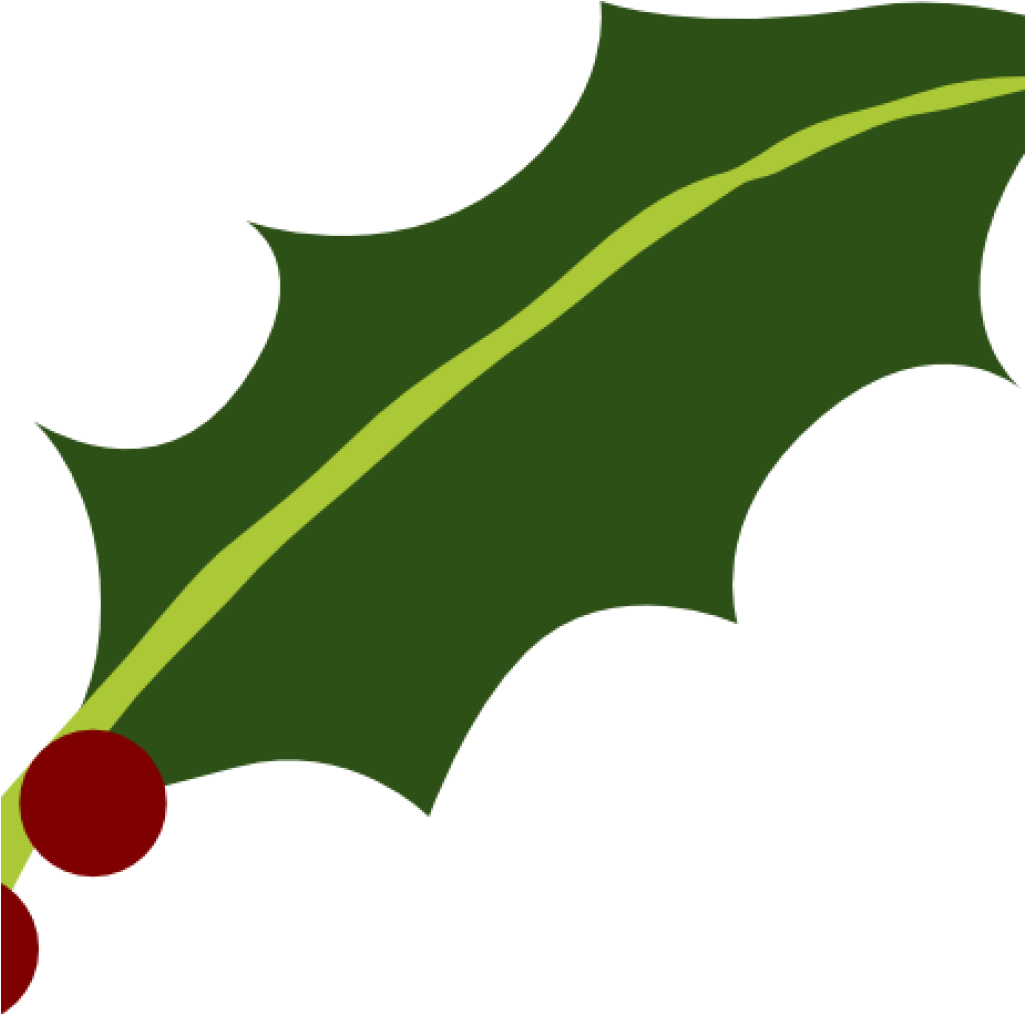 Holly And Berries Clip Art Collection Of Free Berries - Holly Leaf Png (1024x1024)